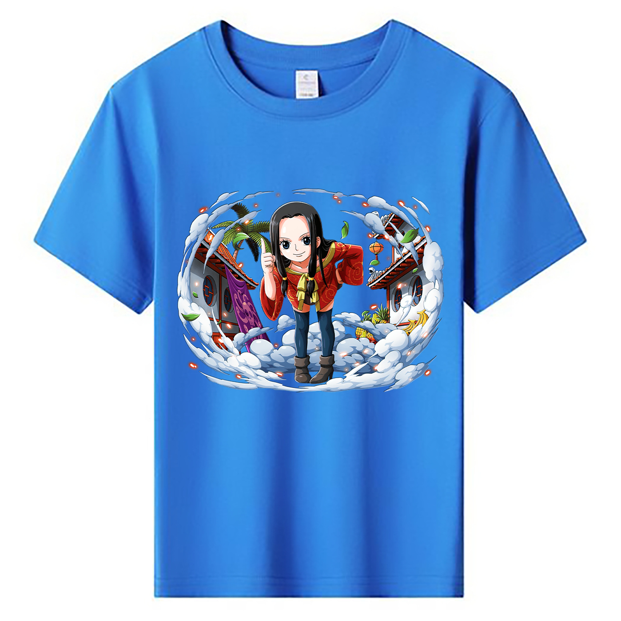 ワンピース ボア・ハンコック ONE PIECE Boa·Hancock 綿100％キッズTシャツ（フロントプリント）